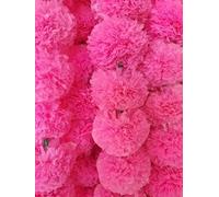 Decoration Craft 5Pc Marigold Garlands 4.5Ft Artificial Marigold Flower Strands Diwali Decoration Pooja Wedding Home & Indian Festival Décor Vibrant Floral Faux for Día de Muertos & Day of Dead