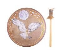 Decoration Design Hand Drum, Shaman Instrument Drum, Wood Shaman Drums With Drum Stick, Drum Sound Healing Tool, Shaman Hand Drum, Decoration Design Hand Drum, Drum Shaman For Meditation