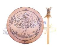 Decoration Design Hand Drum, Shaman Instrument Drum, Wood Shaman Drums With Drum Stick, Drum Sound Healing Tool, Shaman Hand Drum, Decoration Design Hand Drum, Drum Shaman For Meditation