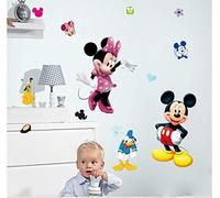 Decoration for a Child's Room Mickey Mouse Minnie Mouse Pluto Dog Donald Duck Wall Sticker Room Decorations Wall Deco