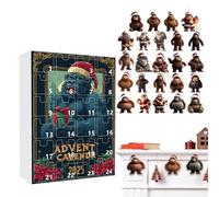 Decoration for Christmas Advent 2025,2D Acrylic Seasonal Monkey Decoration - 24 Days Monkey Pendant Countdown Calendar - For Home Christmas Tree Car Interior View Mirror Window Door Adults Children