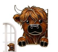 Decoration for corners in the bedroom, 2D acrylic peeping cow design, peeping cow window decoration, for living room, cabinet, mirror, mantelpiece, fireplace, wall, headboard and chest of drawers