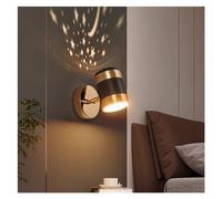 Decoration Gold Mid Century Modern Wall Sconce Projection Stars Dimmable LED Wall Light Adjustable Arm Decorate Night Light Bedroom Wall Lamp,Contemporary Dining Room