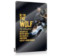 Decoration Guys Vintage Wall Decor | Be The Wolf: Relentless, Never Quits, Always Wins. Vintage Ideas For Beach Home Decoration(30X40CM)