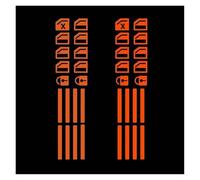 Decoration Interior 18Pcs/Set Car Luminous Door Window Lift Button Stickers Windows Control Panel Decals Interior Sticker Auto Accessories(18PCS Orange)