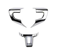 Decoration Interior ABS Chrome Steering Wheel Cover Sticker Case For VW For Golf 6 MK6 For Polo For Jetta MK5 MK6 For Bora Car Styling Trim Interior Moulding Trim(3pcs 369 Clock Style)