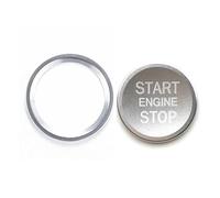 Decoration Interior Car Ignition Key Ring Cover for A4 A6 A3 A5 Q3 Q5 Q7 Engine Start Stop Sticker Decorative Switch Button Trim Car Interior(2Pcs Silver)