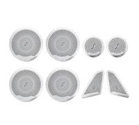 Decoration Interior For BMW 5 Series GT 5GT F07 2010-2017 Steel Car Inner Door Audio Speakers Stereo Panel Decorate Cover Speaker Trim Cover Interior Moulding Trim(8pcs)