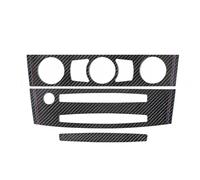 Decoration Interior For BMW E60 Series 5 2004-2009 Frame Performance Sticker Car Interior Accessory Center Console CD Panel Trim(Carbon Fiber B)