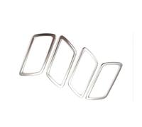 Decoration Interior For Chevy For Equinox 2018 Stainless Steel Silver Blue Interior Door Storage Box Cover Decoration Trim 4pcs/Set Car Styling Interior Moulding Trim(Silver)
