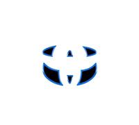 Decoration Interior For Toytoa For Corolla For Rav4 For Auris For Camry For Yaris For CHR For Highlander 3D Carbon Car Steering Wheel Emblem Decor(Blue black)