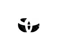 Decoration Interior For Toytoa For Corolla For Rav4 For Auris For Camry For Yaris For CHR For Highlander 3D Carbon Car Steering Wheel Emblem Decor(Black)
