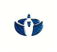 Decoration Interior For Toytoa For Corolla For Rav4 For Auris For Camry For Yaris For CHR For Highlander 3D Carbon Car Steering Wheel Emblem Decor(Blue)