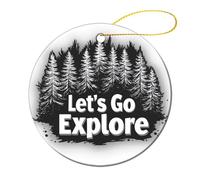 Decoration Let'S Go Explore Pine Est Hanging Novelty Xmas Pendant For Holiday Family Outdoor