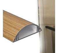 Decoration Metal Cord Hider Channel, Aluminum Alloy Floor Cable Cover For Apartments/hotels/Public, Self Adhesive Wire Management Kit, Easy To Install(E,L W H 50CM x 50MM x 14MM)