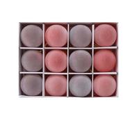 Decoration Party Supplies Colorful 6cm Velvet Christmas Baubles Set Of 12 Festive Tree Ornaments For Holiday Window Decorations