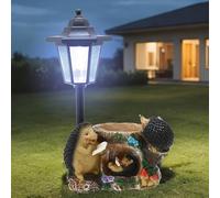 Decoration Statue - Solar Garden Country Farm Hedgehog with Light, Outdoor Decorations Reading Hedgehog for Patio Yard Lawn Walkway Ornaments Housewarming Gifts