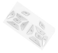 Decoration Sticker Compatible with Benz for A B C E CLA SLK Class W176 W246 W212 W204 1 Set Steering Wheel Button Switch Trim Cover Repair Decals Stickers