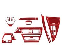 Decoration Strips Interior 36Pcs Carbon Fiber Car Interior Center Console Dashboard Decoration Kits Cover Trim For BMW 6 Series For F12 F13 2011-2018 Car Interior Moulding Trim(Red)