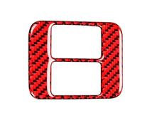 Decoration Strips Interior Car Modification Carbon Fiber Seat Heating Button Car Stickers Trim Cover For Toyota 86 2013-2019 Decoration Interior Trim Cover(B Red)