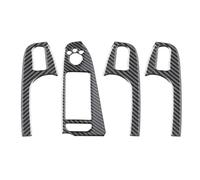 Decoration Strips Interior Carbon Fiber Car Window Control Panel Switch Buttons Trim Frame Sticker Auto Interior Fits for A4 B8 2009-2016 Car Interior Moulding Trim(Right Low)(Right Low)