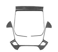 Decoration Strips Interior Carbon Fiber Central Control Multimedia Navigation Panel Car Interior Sticker for Chevy for Silverado 1500 Car Interior Moulding Trim(Black 5 Pcs)