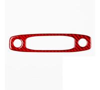 Decoration Strips Interior Carbon Fiber Emergency Light Switch Panel Cover Car Interior Sticker for Tesla Model Y 2020+ Model 3 2017-22 Decoration Interior Trim Cover(Red)