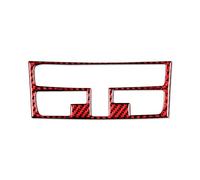 Decoration Strips Interior for 718 982 2016-2022 Carbon Fiber Air Conditioning Control Panel Trim Cover Car Interior Decoration Sticker Frame Cover Trim(Red)