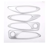 Decoration Strips Interior For Alfa For Romeo For Giulia 2017-2020 ABS Car Inside Door Handle Frame Cover Trim Sticker Interior Car Accessories Automotive Interior(Silver)
