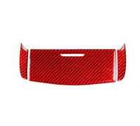 Decoration Strips Interior for Dodge for Durango 2014-2020 Real Carbon Fiber Roof Reading Lamp Panel Trim Cover Car Interior Sticker Frame Cover Trim(Red)