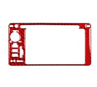 Decoration Strips Interior For Subaru For Impreza 2012-2014 Carbon Fiber Console Navigation AC Radio Panel Decorative Cover Car Interior Sticker Decoration Interior Trim Cover(Red)