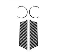 Decoration Strips Interior Real Carbon Fiber Stickers Steering Wheel Gear Shift Car Set for Mini for Cooper for Hardtop R56 for Clubman R55 Convertible R57 Decoration Interior Trim Cover(36)