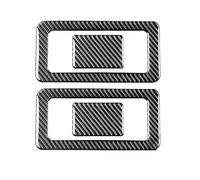 Decoration Strips Interior Red Real Carbon Fiber Rear Seat Switch Decorative Cover Car Interiors Decoration Sticker for Jeep for Wrangler 2011-2017 Frame Cover Trim(Black)