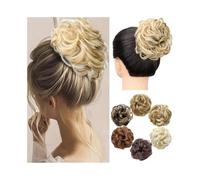 Decoration Synthetic Messy Elastic Hair Bun Extensions Short Curly Chignon Tousled Updo Hairpieces Extension(30)