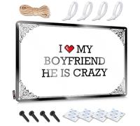 Decoration Unique Wall Decor | I Love My Boyfriend He Is Crazy Shabby Chic For Patio Bar Home(30X40CM)