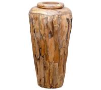Decoration Vase Centerpiece Pot Decorative Flower Pots Solid Teak Wood vidaXL