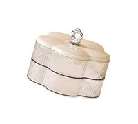 Decorationative 2 Tiers Snacks Tray Floral Design Serving Dish For Fruits Candy Storage Kitchen Dining Decoration Snacks Container