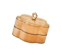 Decorationative 2 Tiers Snacks Tray Floral Design Serving Dish For Fruits Candy Storage Kitchen Dining Decoration Storage Organiser