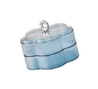 Decorationative 2 Tiers Snacks Tray Floral Design Serving Dish For Fruits Candy Storage Kitchen Dining Decoration Stackable Serving Tray For Parties