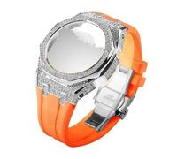 Decorations 3rd 4rd Rubber Strap for Kit Gen3 Metal Steel Diamond Case Bezel Modification for GA-2100/2110 Strap Watch Strap Beautiful