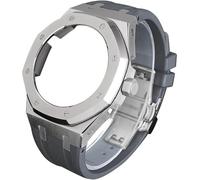 Decorations 5RD Gen Watch Kit，for GA2100 GA-2100 GA2110 Metal Watch Case Stainless Steel Rubber Strap Watchband Fluorine Rubber Strap Retrofit Kit for Men's Watches Watch Strap Beautiful