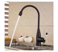 Decorations Black Oil Rubbed Brass Single Handle Swivel Spout Kitchen Sink Faucet Cold & Hot Mixer, Chrome Bathroom Faucet Beautiful