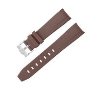 Decorations CXYWBD Curved No Gap Rubber Strap For Watch Replacement Band Men Women 20mm Watchbands silver gold rose black buckle Beautiful