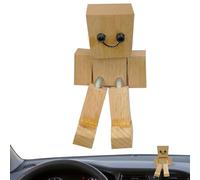 Décorations De Tableau De Bord Pour Voiture - Figurines En Bois À Pieds Branlants | Accessoires Magnétiques Amusants Pour Bureau, Maison, Vacances, Camping, Randonnée, Voyage, Cadeau, Déco Au