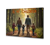 Decorations For Living Room Family Walking Hand In Hand On A Sunny Day. Canvas Decorative Picture Bathroom Wall Art Bathroom Pictures Wall Decor(40x60cm)