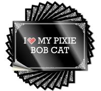 Decorations for Patio Cover Quote | I Love My Pixie Bob Cat Coastal for Winter Decor(6X9CM)