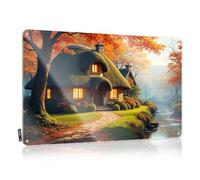 Decorations For Room, Decorations Campers Waterproof A Cozy Cottage Nestled By A Serene Autumn Stream. | Rustic Colorful Wall Art(20X30CM)