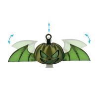 Decorations for Shelves 3D Printing of Halloween Night Light Decorations with Bat and Pumpkin Textures. Pressing The On The Head Will Cause Bat's to Continuously Living Room (Green, 11. 9X4. 1CM)