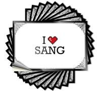 Decorations for The Kitchen Lettering Sticker Durable Water | I Love Sang Crazy Self Adhesive Sticker for Adults DIY(12X18CM)