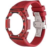 Decorations Modified Ga2100 3rd Carbon Fiber Upgrade Case for Men, Stainless Steel Butterfly Buckle Fluorine Rubber Strap Compatible with Ga2110 Watch Accessories Watch Strap Beautiful